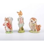 Beswick Beatrix Potter figurines, Old Mr Brown and Foxy Whiskered Gentleman,