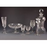 A quantity of Stuart, Edinburgh and other crystal table glass, decanter etc,
