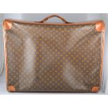 Louis Vuitton soft-sided travel bag, circa 1970, monogrammed EDG, label to interior 'Louis Vuitton,