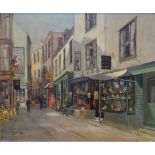 Godwin Bennett, The Lanes, Brighton, signed, oil on canvas, 41cm x 51cm.