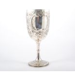 Large Victorian silver goblet, by Atkin Brothers, Sheffield 1897,