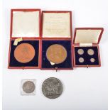 Edward VII Maundy coin set, 1902, in a Morocco case,