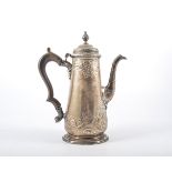 A George II silver coffee pot, probably by Thomas Whipham, London 1749,