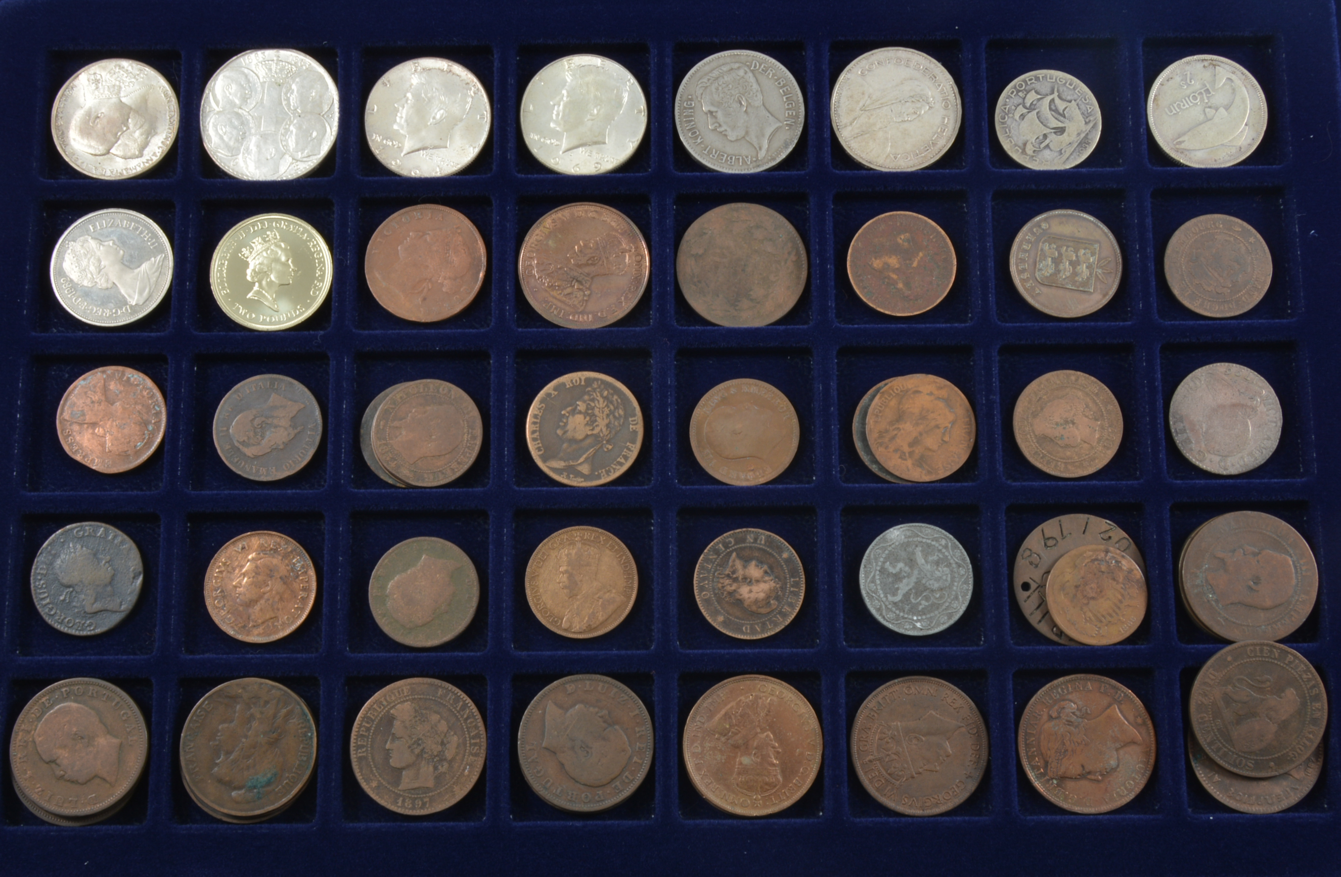 A collection of coins in trays, UK and USA, George III through to present day. - Image 3 of 5