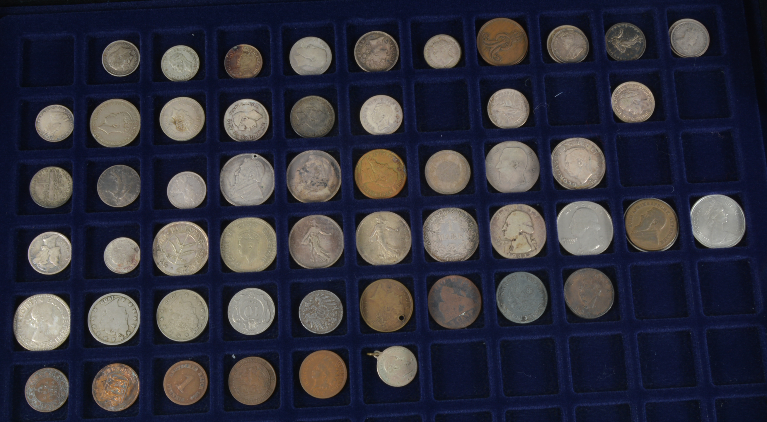 A collection of coins in trays, UK and USA, George III through to present day. - Image 2 of 5