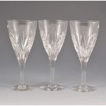 Stuart Crystal 'Lichfield', eight wine, four liqueur, six sherry, other crystal brandy, wine,