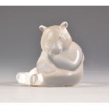 Lalique Crystal seated Panda, etched Lalique France, height 6.5cm.