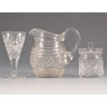 Large collection of glassware, press moulded and cut glass,