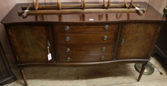 A reproduction mahogany sideboard, W.144cm