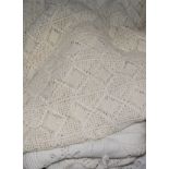 Two large crochet bed covers