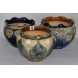 3 Doulton jardinieres