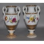 A pair of 19th Century Meissen vases