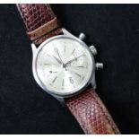 A gentleman's stainless steel chronograph wrist watch retailed by Winegartens Ltd, London.