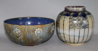 A doulton vase & bowl