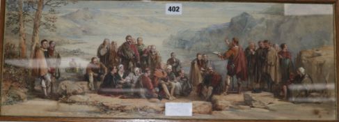 Charles Cattermole (1854-1944)watercolour'The Covenanters'monogrammed23 x 64cm