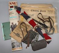 A box of miscellaneous war time ephemera