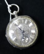 A Victorian silver faced keywind pocket watch by William Horne.