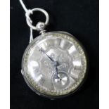 A Victorian silver faced keywind pocket watch by William Horne.