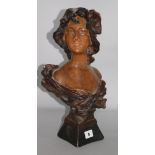 An Art Nouveau bust of a lady