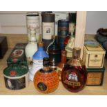 A collection of malt and other whiskies, Bells commemoratives, Cognac de Chabrac etc (18)