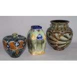 3 Doulton vases