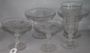 A Victorian fern-etched glassware (5)