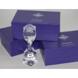 3 boxed sets Edinburgh brandy glass & 2 Slovenian glass pieces