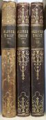 Dickens, Charles - Oliver Twist, 3 vols, 1st edition in book form, 8vo, half calf, illustrated by
