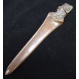 A signed bronze Napoleon paper knife