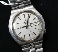 A gentleman's 1970's stainless steel Bulova Accutron wrist watch.