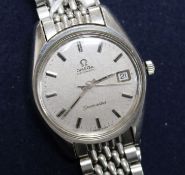 A gentleman's 1970's stainless steel Omega Seamaster automatic wrist watch.