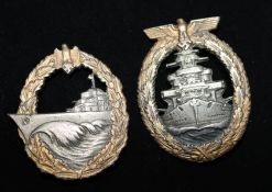 2 German 2nd World War naval badges