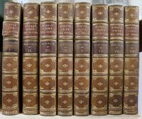 Merivale, Charles - History of the Romans under the Empire, 8 vols, 8vo, half calf, London 1881