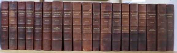 Scott, Walter Sir - Works "Waverley Novels", 28 vols, mixed edition, half calf, 8vo, London 1901