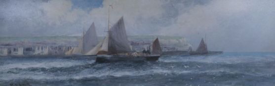 M. D. Ansellpair of watercoloursFishing boats off the coast17 x 53cm
