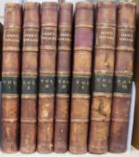 Cook, James, Capt. - The Three Voyages, 7 vols, 8vo, half calf, with portrait, folding map and 25