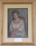 A HollowayoilPortrait of a ladysigned and dated '8621 x 14.5cm