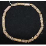 A Murano cane rod necklace, 19th/20th century for African market