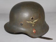 A World War 2 Luftwaffe Hitler Youth Flak helmet