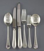 A modern canteen of silver Old English pattern cutlery by Carr's of Sheffield, comprising one
