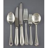 A modern canteen of silver Old English pattern cutlery by Carr's of Sheffield, comprising one