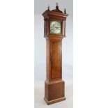 John Day of Wakefield. A George III oak eight day longcase clock, the 12 inch square brass dial with