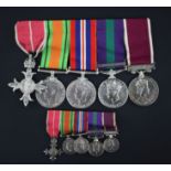 A WWII military M.B.E medal group of five medals to W.O T.Laing, R.A, comprising M.B.E, W.M, D.M,