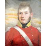 19th century English Schooloil on ivoryMiniature portrait of an army officer3.5 x 2.75in.