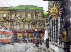 § Ruskin Spear (1911-1990)ink, watercolour and gouacheThe Hop Poles Hotel, King Street,