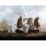 Follower of William Knell (c.1808-1875)oil on canvasA naval battle33 x 44in.