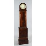 An early 20th century mahogany regulator, the painted metal dial with outer seconds and subsidiary