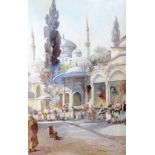 J. Pavlikevitch (Russian circa 1900)pencil and watercolourView of the Grand Mosque,