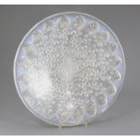 A Rene Lalique 'Roscoff' pattern opalescent glass bowl, designed 1932, Marcilhac 10-383, engraved