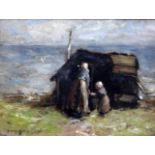 Robert Gemmell Hutchison (1855–1936)oil on panelMother and child beside a hutsigned5 x 6.5in.